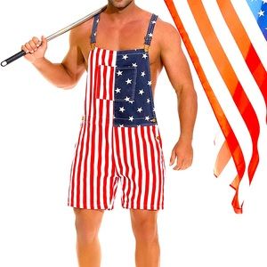 Men’s American Flag overalls